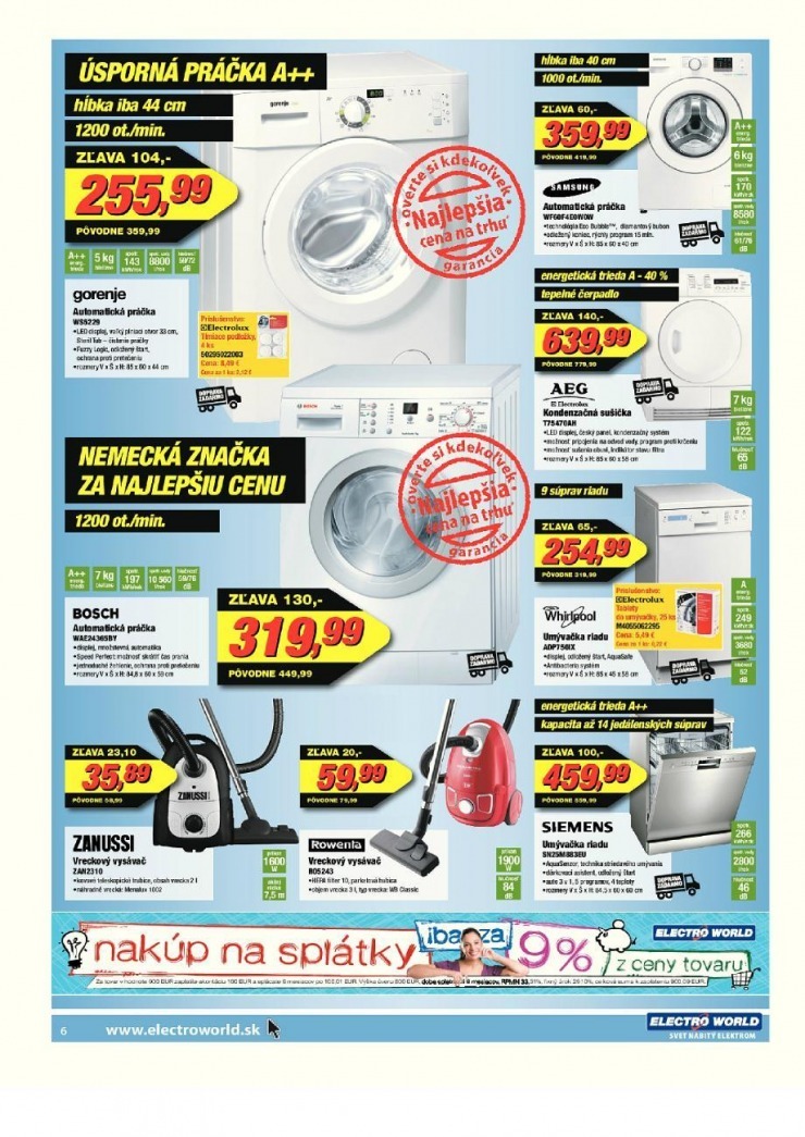 leták Electro World - bombastické ceny strana 6 leták Electro World - bombastické ceny strana 6