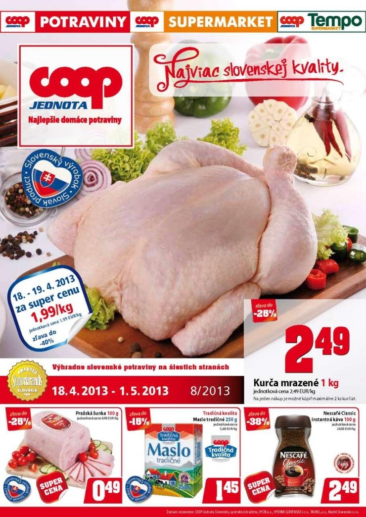 leták akciový leták COOP Jednota strana 1 leták akciový leták COOP Jednota strana 1