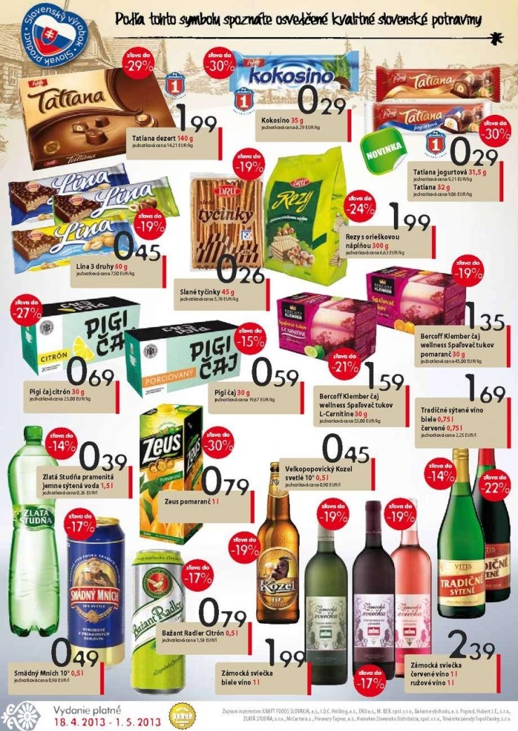 leták akciový leták COOP Jednota strana 4 leták akciový leták COOP Jednota strana 4