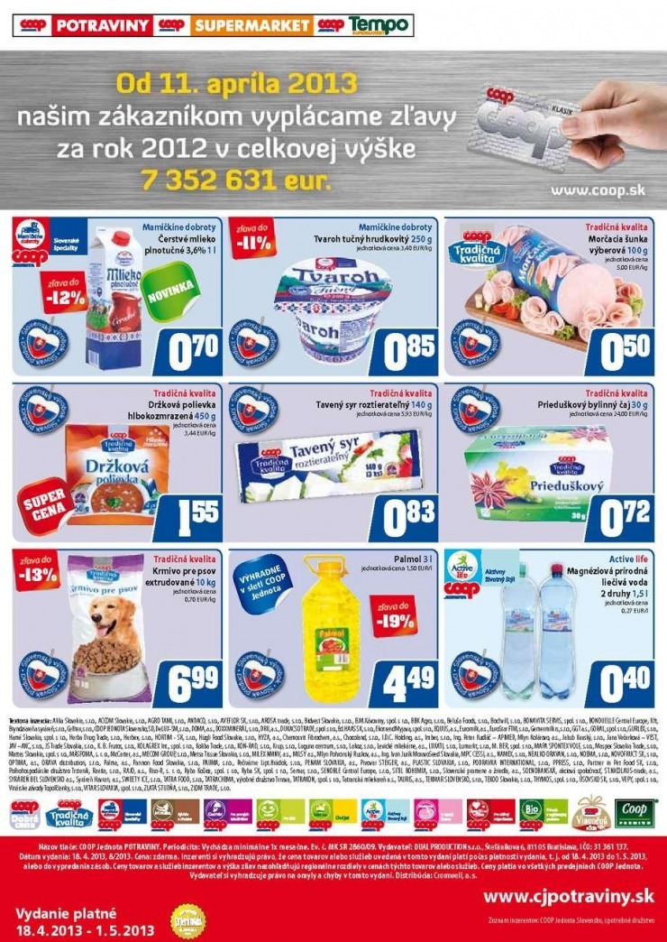 leták akciový leták COOP Jednota strana 12 leták akciový leták COOP Jednota strana 12