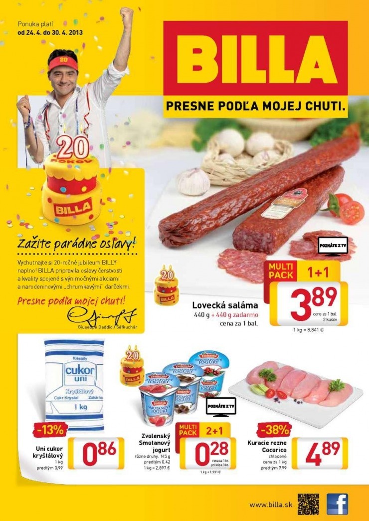 leták Billa - narodeninový leták strana 1 leták Billa - narodeninový leták strana 1