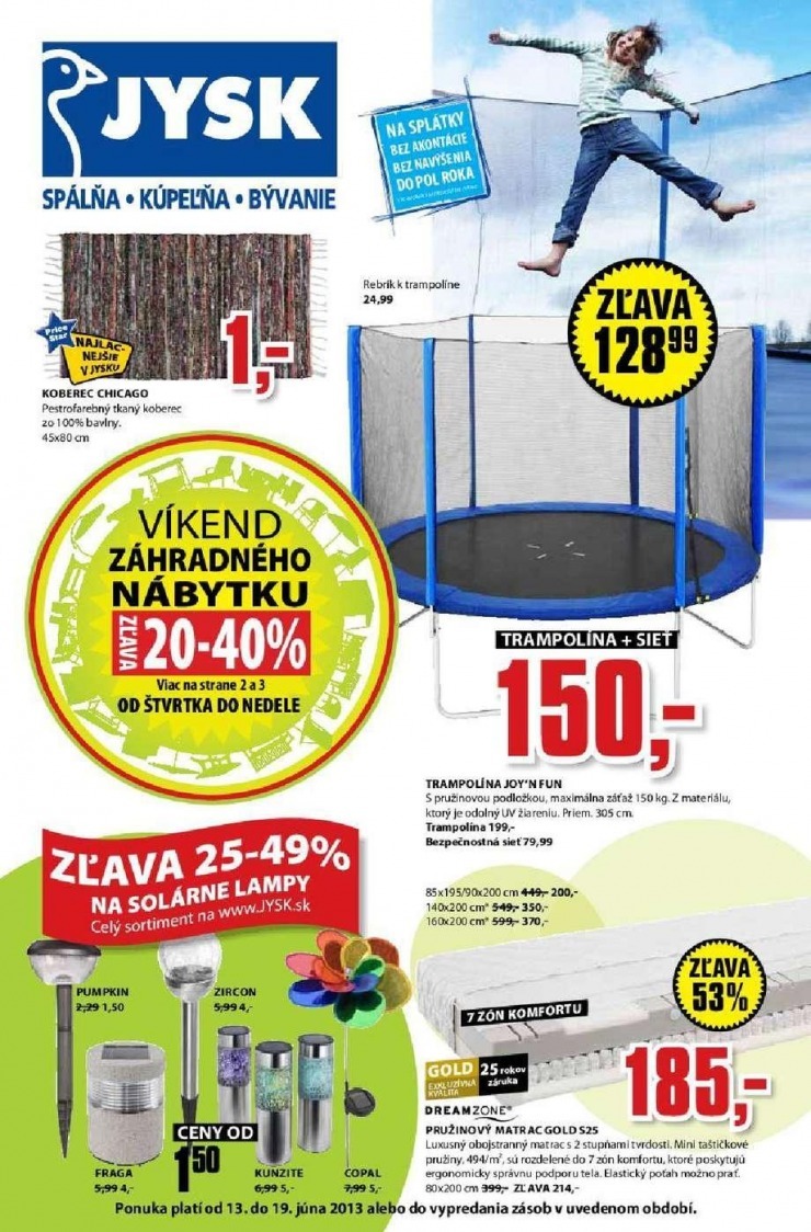leták Jysk - víkend zahradného nábytku strana 1 leták Jysk - víkend zahradného nábytku strana 1
