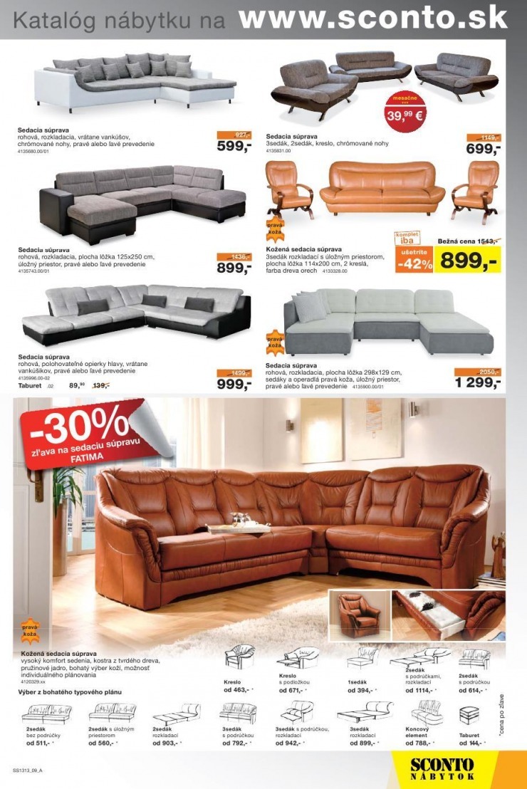 leták Sconto nábytok akčný leták strana 9 leták Sconto nábytok akčný leták strana 9