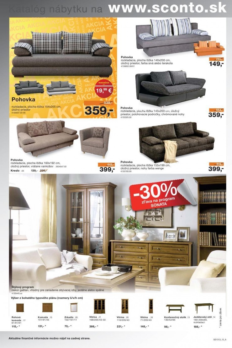leták Sconto nábytok akčný leták strana 12 leták Sconto nábytok akčný leták strana 12