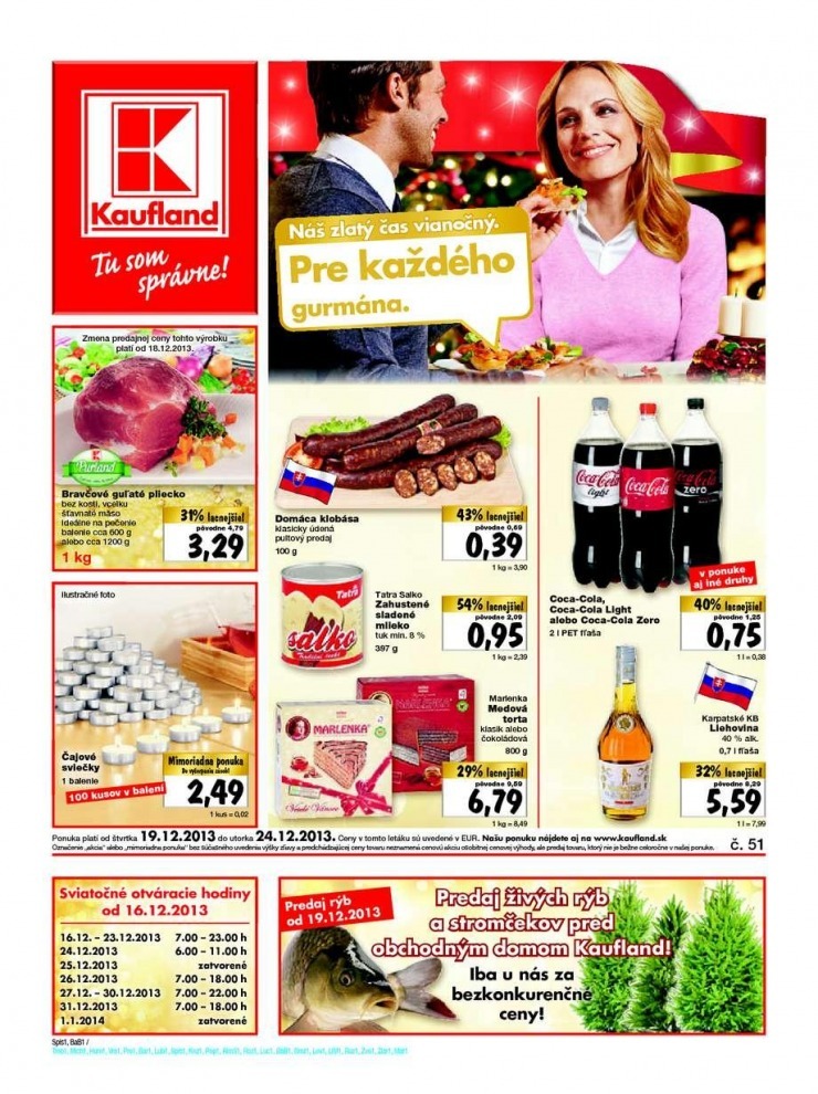 leták Kaufland akčná ponuka sviatočných cien strana 1 leták Kaufland akčná ponuka sviatočných cien strana 1
