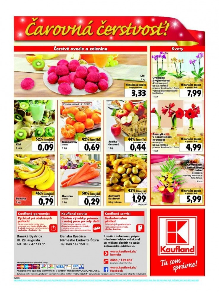 leták Kaufland akčná ponuka sviatočných cien strana 32 leták Kaufland akčná ponuka sviatočných cien strana 32