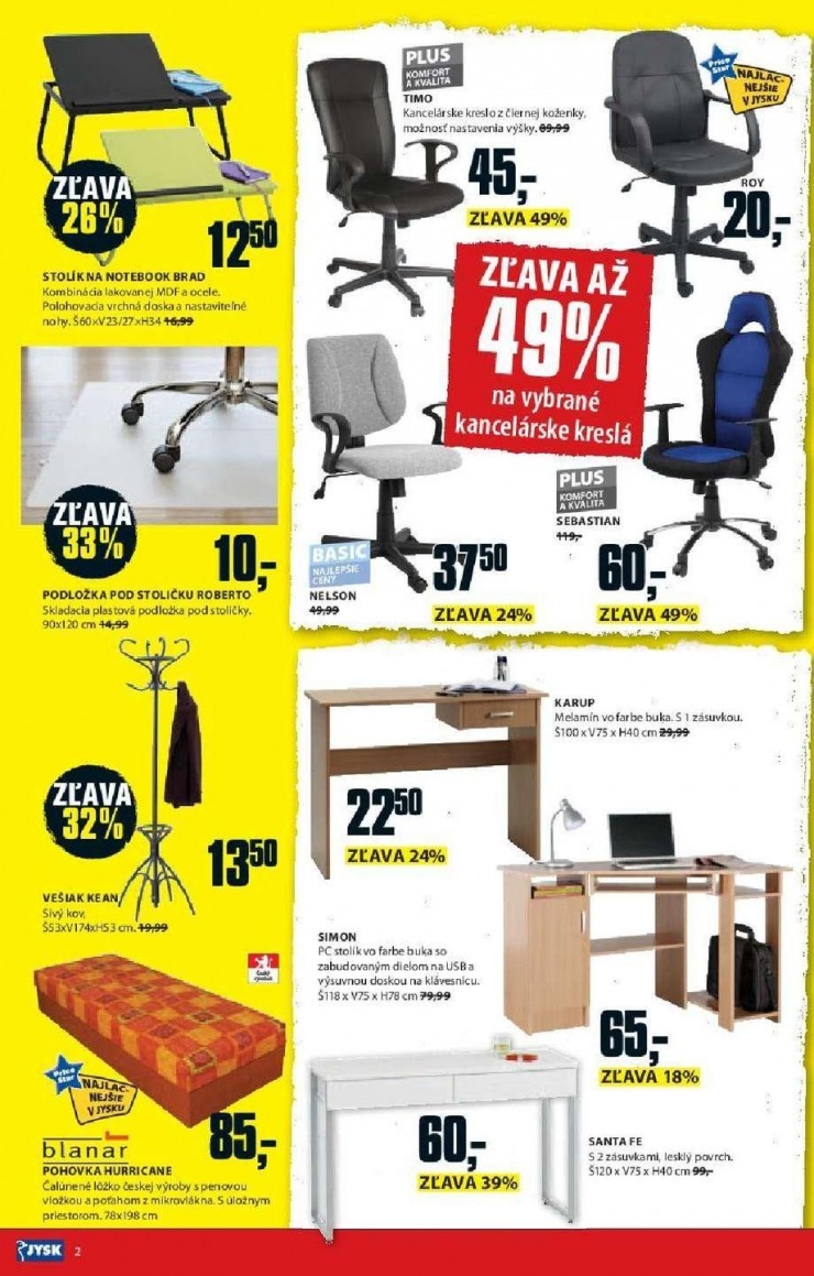 leták špeciálna ponuka Jysk strana 2 leták špeciálna ponuka Jysk strana 2
