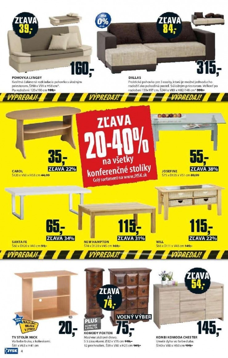 leták špeciálna ponuka Jysk strana 4 leták špeciálna ponuka Jysk strana 4