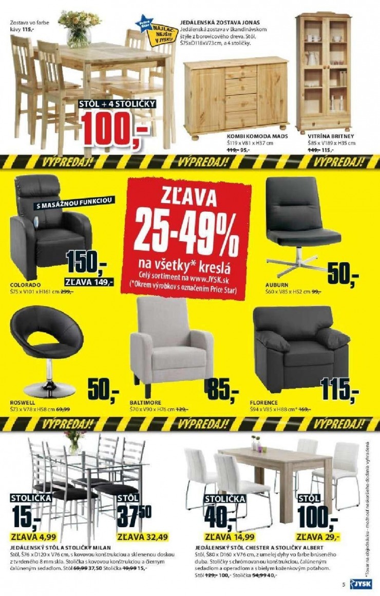 leták špeciálna ponuka Jysk strana 5 leták špeciálna ponuka Jysk strana 5