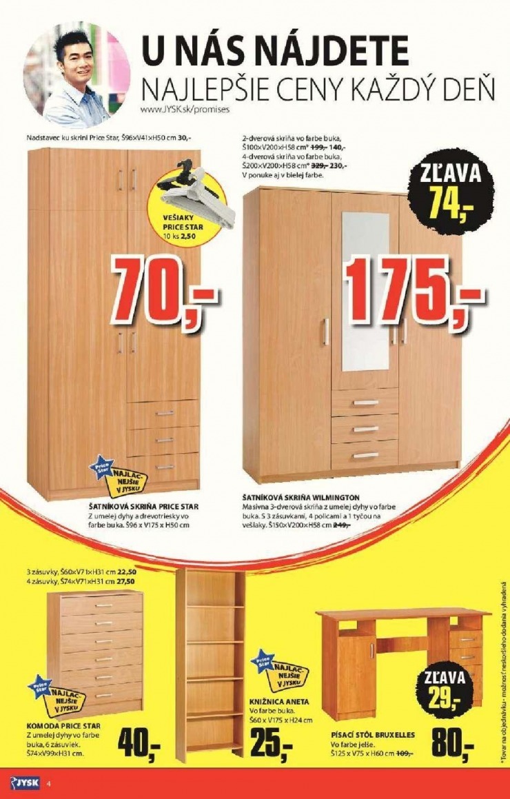 leták Jysk leták - akčný výpredaj strana 4 leták Jysk leták - akčný výpredaj strana 4