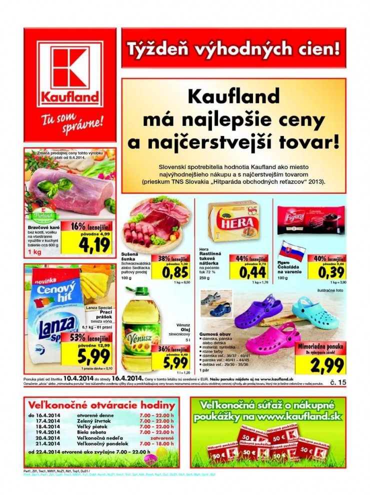 leták extra ponuka Kaufland - Trenčín strana 1
