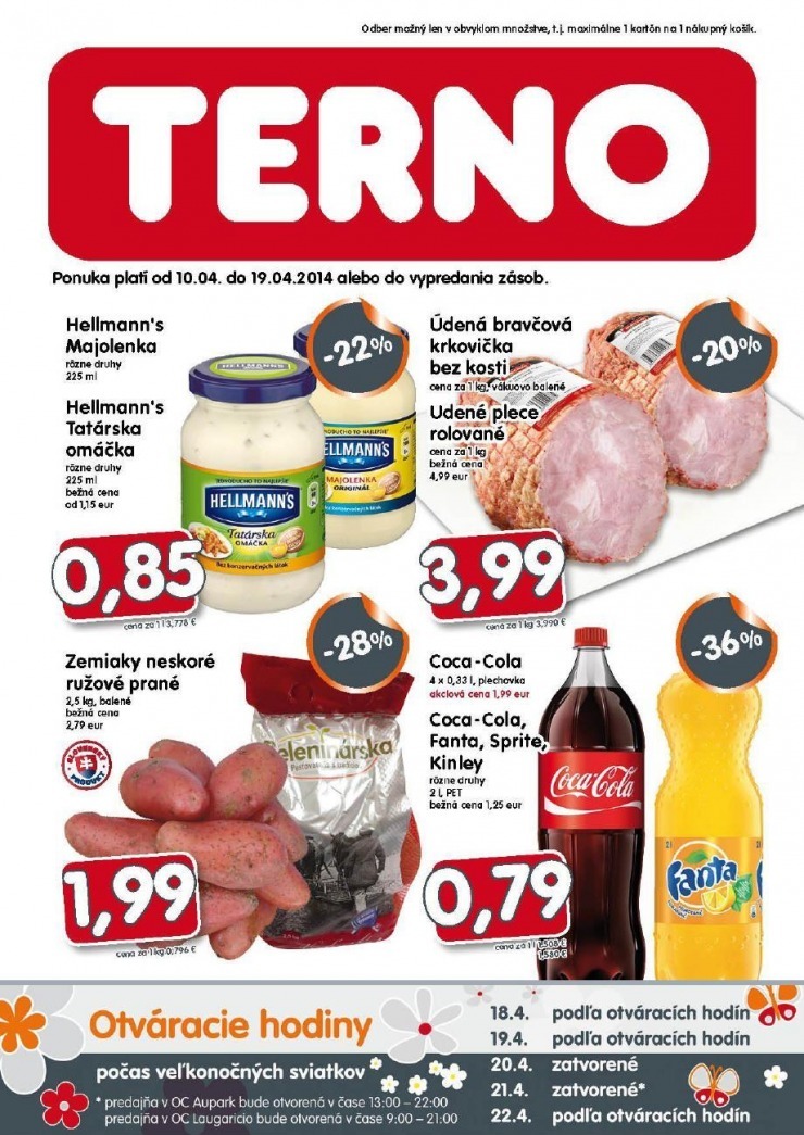 leták TERNO mimoriadná ponuka strana 1 leták TERNO mimoriadná ponuka strana 1