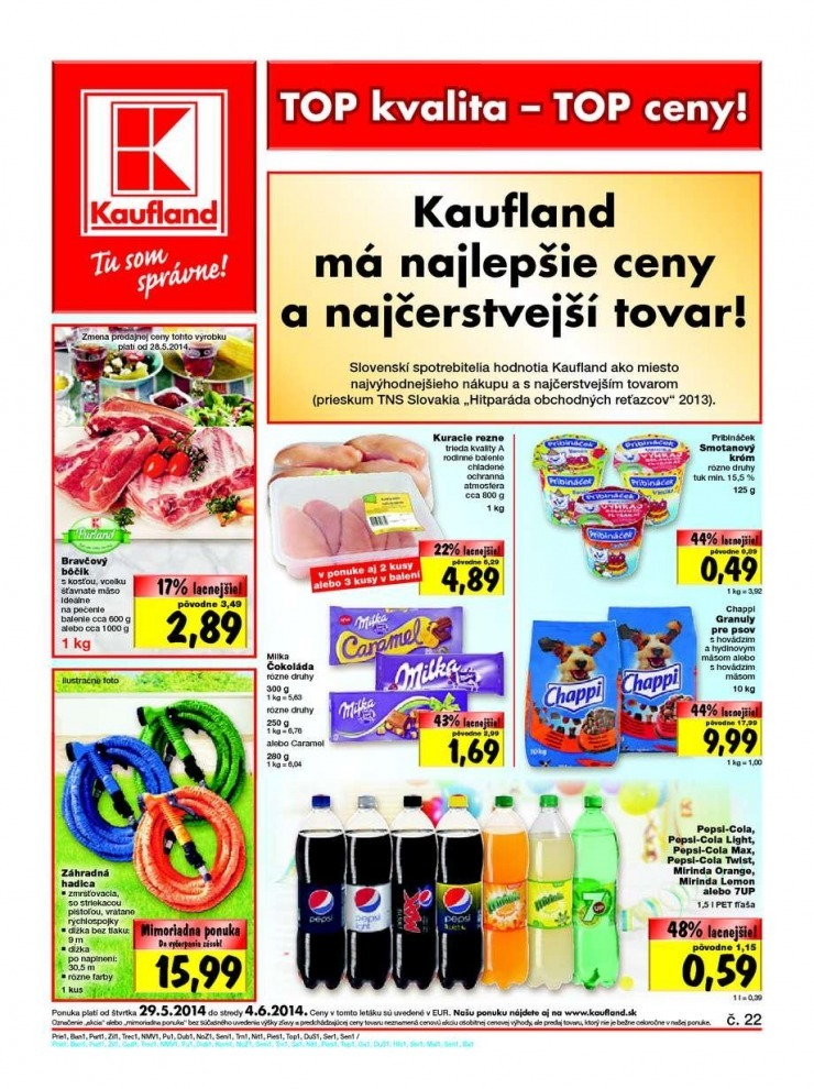 leták Kaufland Top ponuka - Nitra strana 1