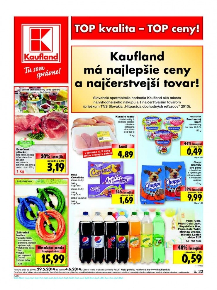 leták Kaufland leták - slovenské špeciality strana 1