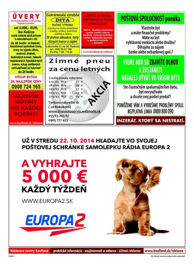 leták mimoriadná ponuka Kaufland - Košice strana 34