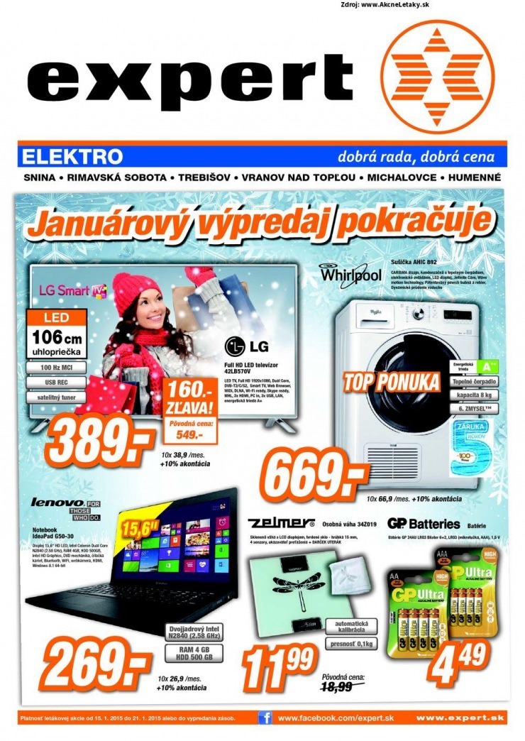 letk letk Expert Elektro - janurov vpredaj strana 1