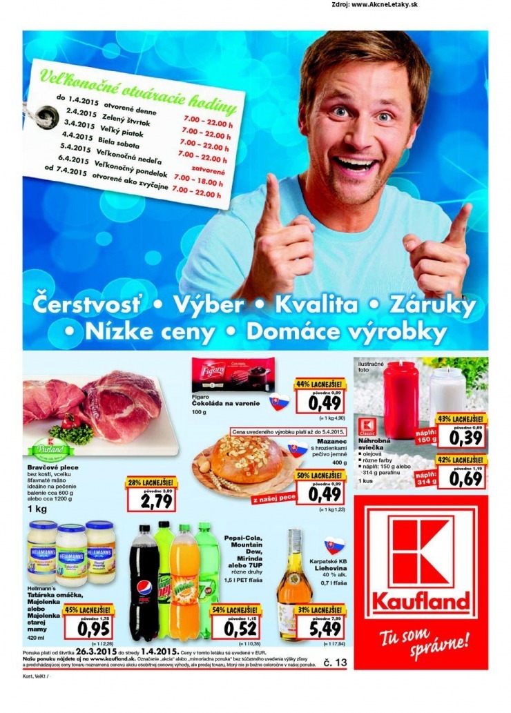 leták akciový Kaufland leták - Košice strana 1